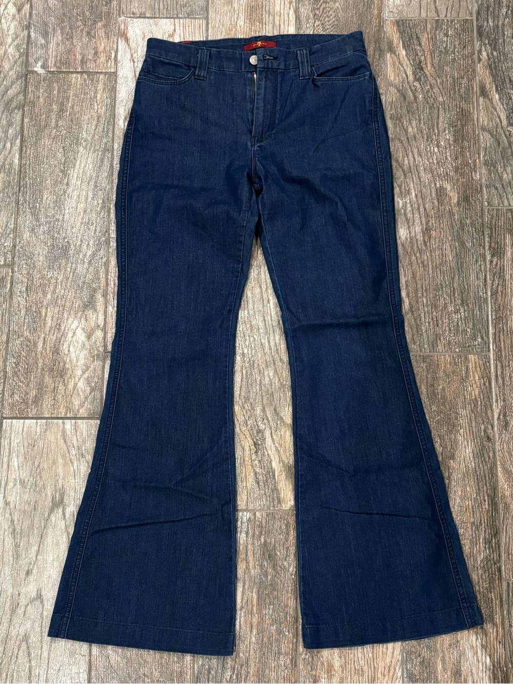 7 For All Mankind Dark Indigo Flare Jeans